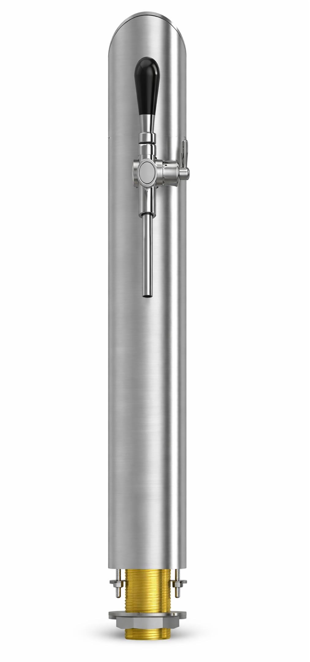 Schanksäule "Westworld" aus Edelstahl H 545mm Durchmesser 85mm mit Schankhahn & Schlauch