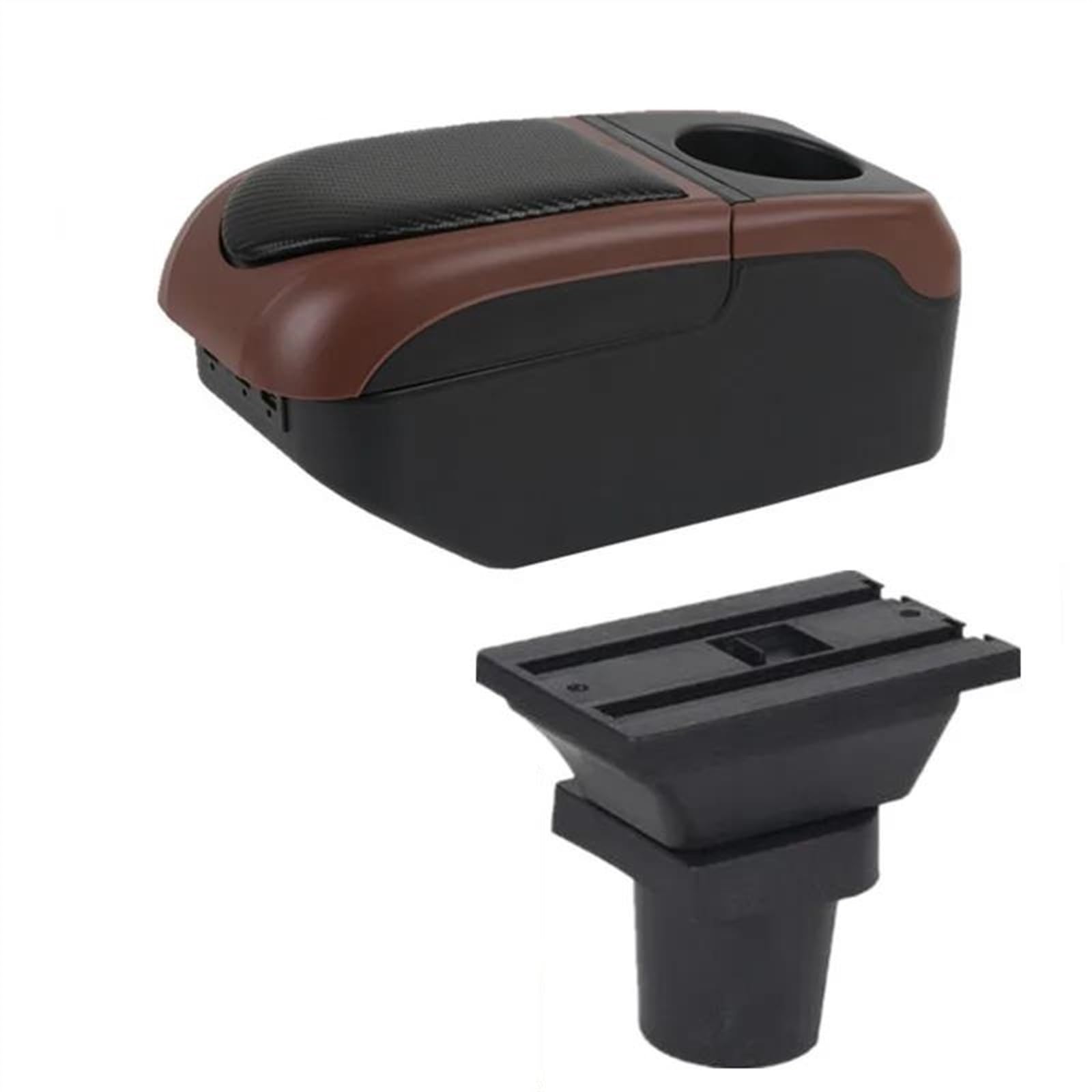 Ysdsls Black-Brown Car Armrest Central Storage Box Dedicated Retrofit Accessories For Colt Plus
