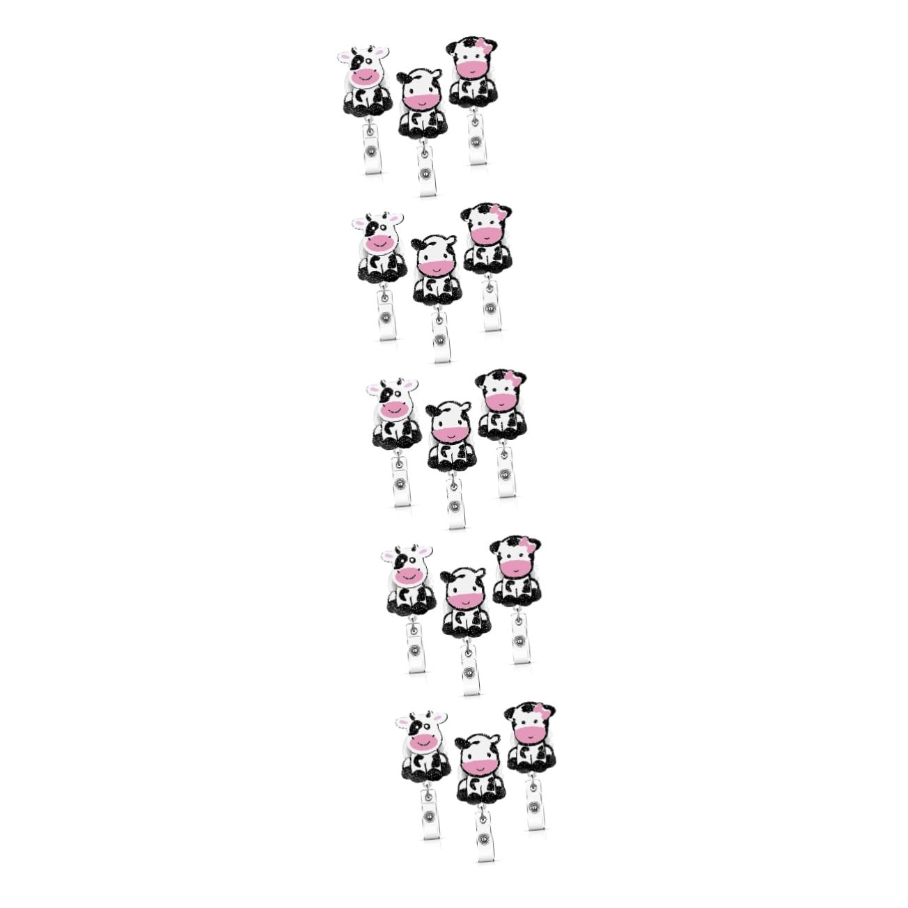 EXCEART 5 Set Porta Badge Retrattile Set Cordino Petto Clip Per Badge Pediatrici Per Tessere Identificative 3 Pezzi * 5