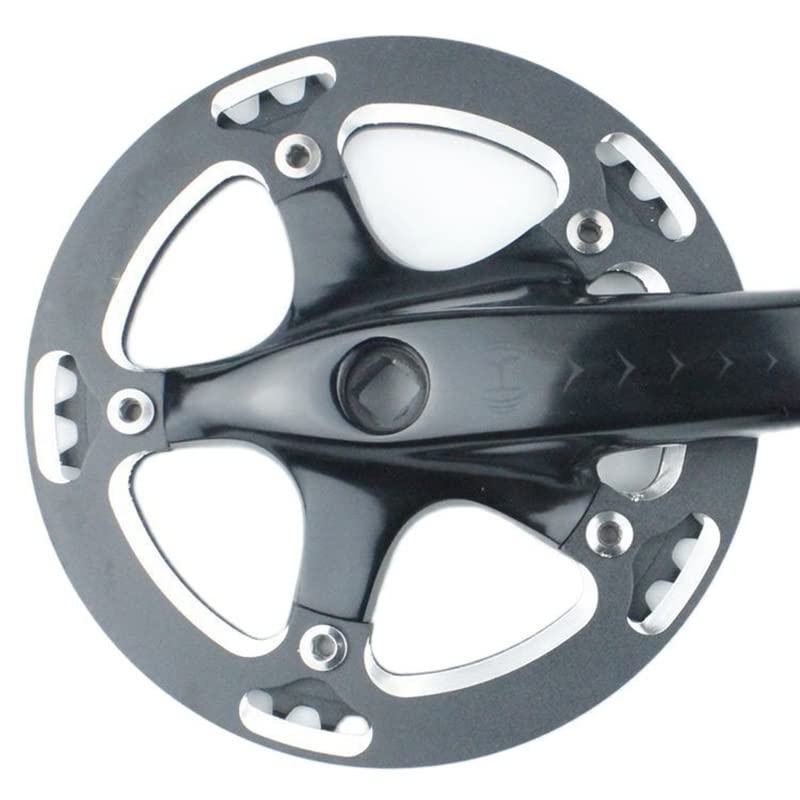 SHUNMIN Guarnitura MTB Gear Gear Bike Pieghevole Bike GrulenkSet 170mm velocità Singola 42T Foro di Diamanti in Alluminio in Alluminio a ingranaggio in Bicicletta Anello CRANKSET Guarnitura