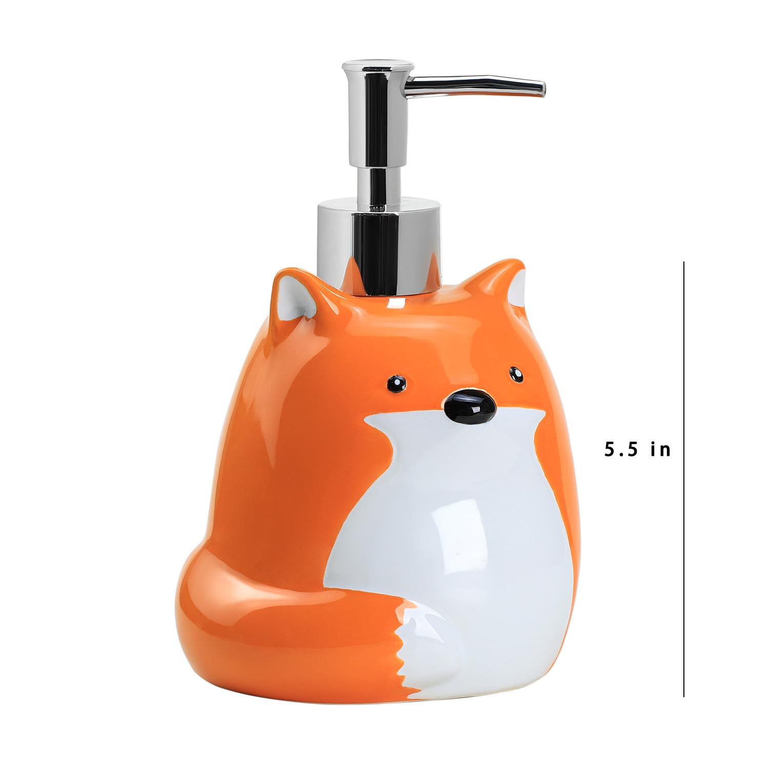 Amazon.com: Bicuzat Ceramic Fox Shaped Soap Dispenser with Plastic