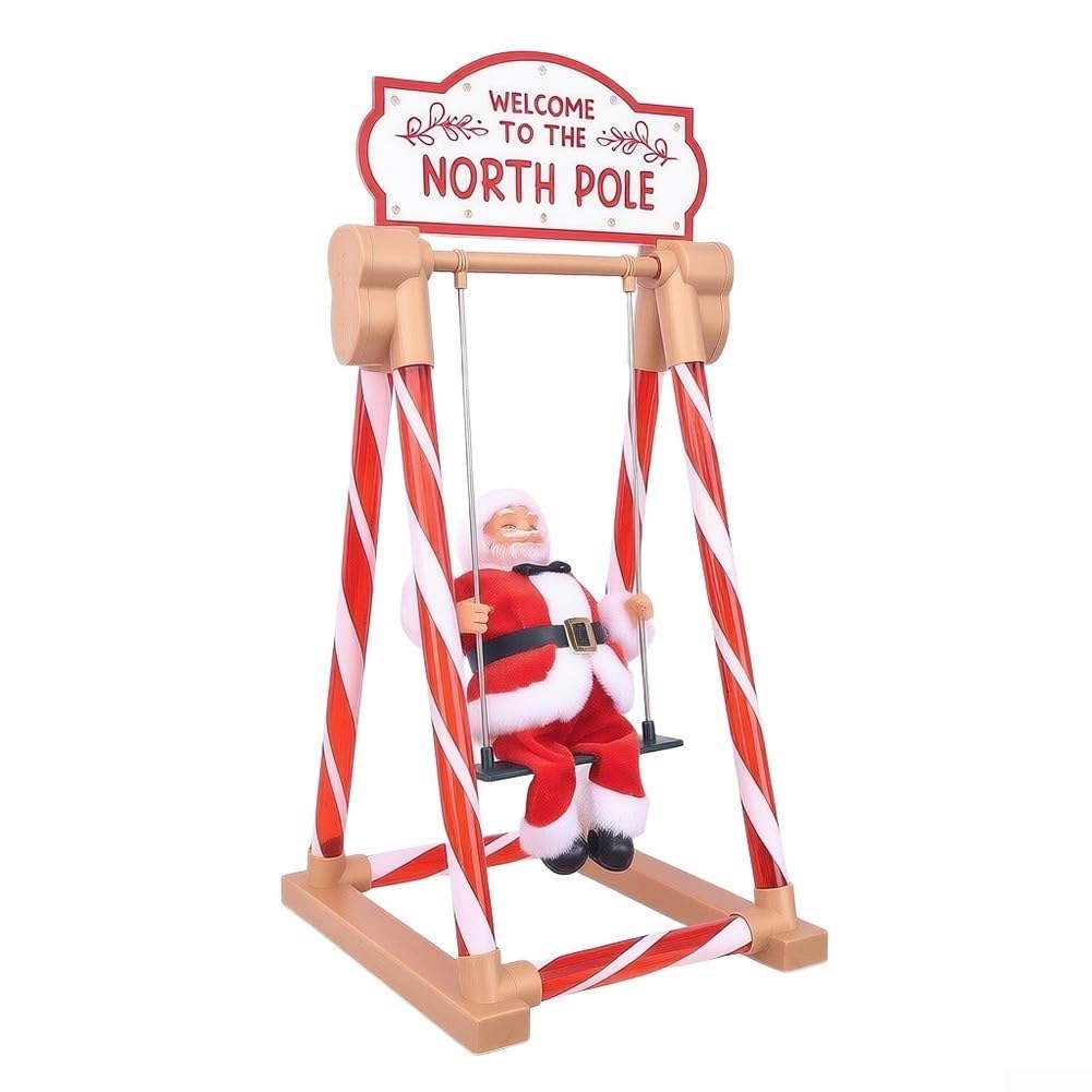 Animierte Weihnachtsmann für schaukel Figur 50cm mit LED Lichtern