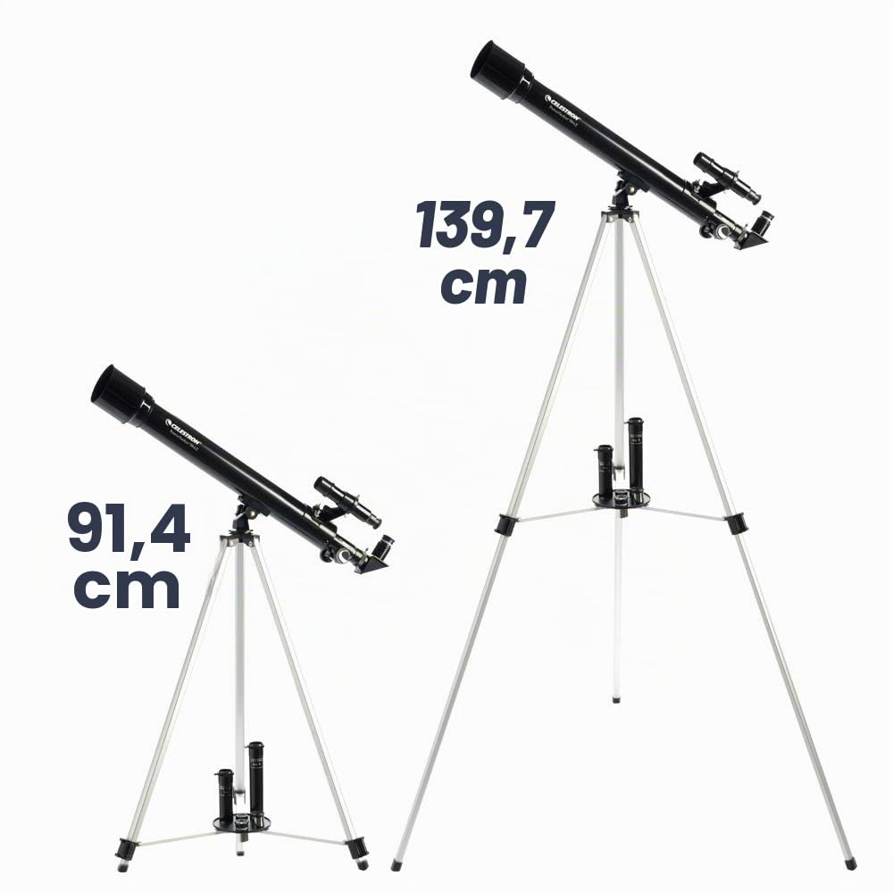 Celestron 21039 PowerSeeker 50AZ Refractor Telescope, Black