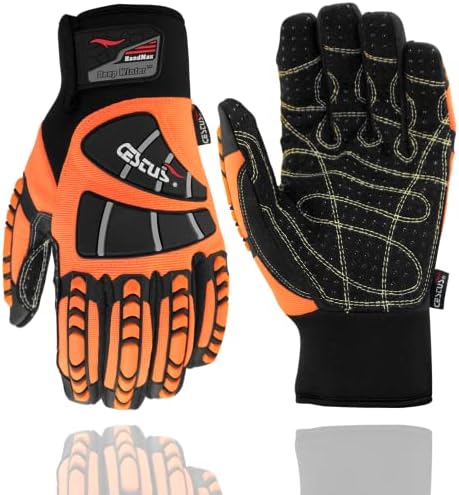 Cestus Deep Winter, Waterproof Winter Work Gloves, Kevlar-Stitched, Level A2 Cut Resistant, Impact Gloves (X-Large)