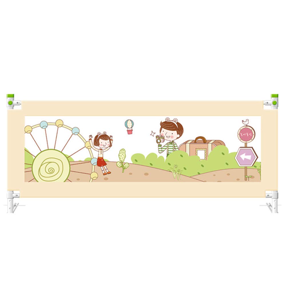 Barandilla de Cama para bebé, Protector de Cama, anticaídas, Lavable, Vertical, elevable, para niños pequeños, Amarillo, 150 cm x 68 cm.