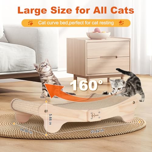 Arbre à chat avec base anti-basculement et griffoir pliable
