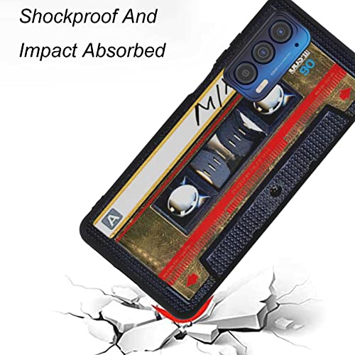 Compatible With Motorola Moto Edge 2021/Edge 5G Uw Cassette Case, Vintage Music Cassette Tape Mix Tape Cool 80S 90S Classic Retro Graphic For Moto Case Women Men, Slim Soft Silicone Case For Moto #TOP1