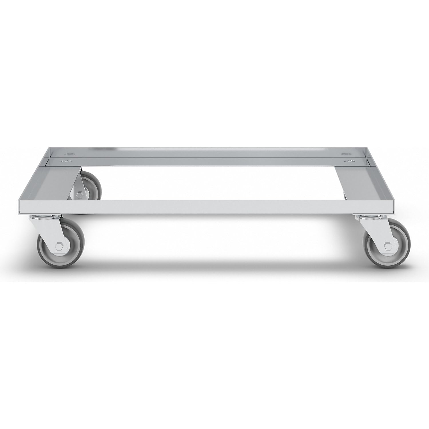 Certeo | Plateau roulant en aluminium | force 200 kg | roues en polypropylène gris