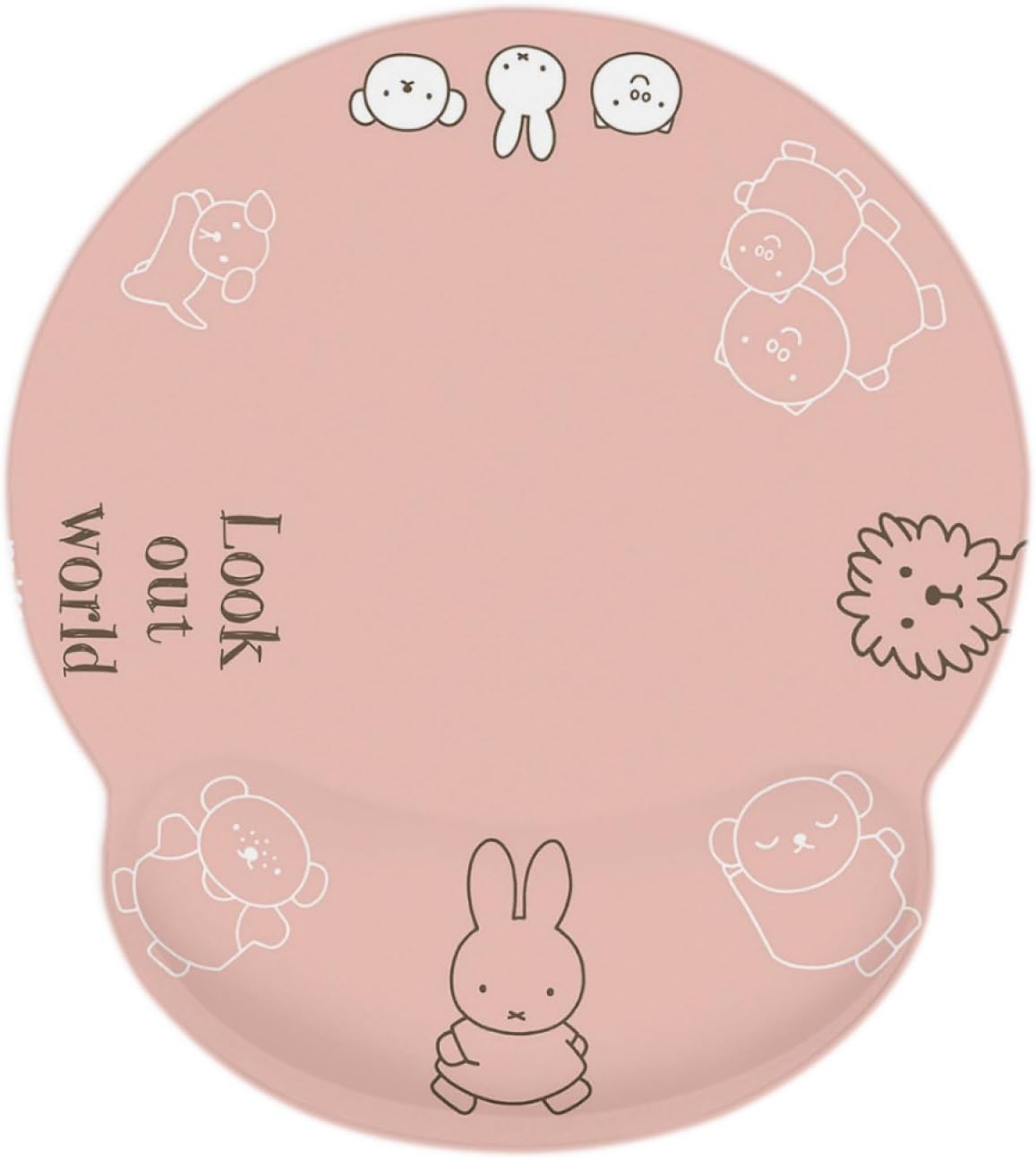 マウスパッド ミッフィー リストレスト 一体型マウスパッド Mouse Pad 低反発リストレス 人間工学 手首クッション 手腕サポート腕置き ゲーミングマウスパッド 手触り良い 人間工学 ハンドレスト付き 滑り止め 防水耐久性 ゴム製 オフィス/ホーム用