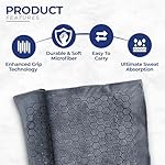 Hot Yoga Mat Towel - Yoga Mat Non Slip w/Honeycomb Design | Easy to Carry Hot Yoga Towel | Perfectly Sized Non Slip Yoga Mat 73” x 26” | Soft & Durable Hot Yoga Towels - Image 2