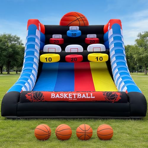 GR8FUN Inflatable Basketball Hoop with Balls & Air Blower