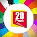 Colorful Eden - Dirt Repelling Heat Transfer Iron-On Vinyl (HTV) -Sublimation Block- Sheet Pack of 20 Assorted Colors -10"X12"- Best for DIY Clothing and Crafts - for Silhouette Cameo, Cricut Cutters