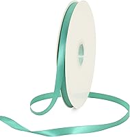 Vista 25 de TONIFUL Cinta de satén plateada de 1 pulgada x 100 yardas, cinta de satén fina de color sólido para envolver regalos, manualidades, hacer lazos