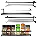 Produktbild BELLE VOUS 4er Pack Schwarzes Gewürzregal Wand Organisator Einstufiges Gewürz Regal & Kräuterregal hängend für Küchenwände&Schranktüren -Gewürzaufbewahrung Schrank - Gewürzregal Schranktür