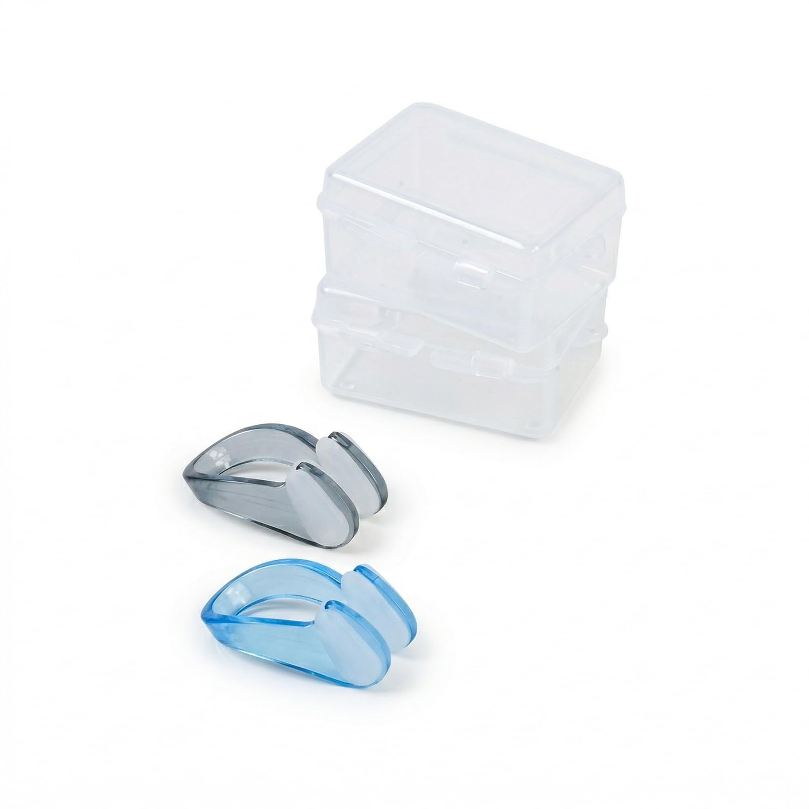 Merzio 2Pcs Swimming Nose Clips, Waterproof Silicone Swim Nose Clip for Adults & Kids, Soft Anti-Slip Nose Plugs Protector for Swimming, Surfing, Diving, Unisex Comfortable Nose Grip