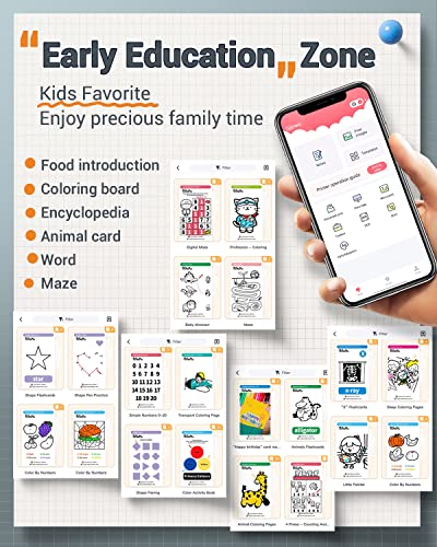 Memoking Photo Sticker Printer Machine - 2" Mini Printer - Hd 300Dpi Sticker Maker Machine For Pad&Phone - M02 Pro Portable Mini Pocket Thermal Printer White - Inkless Bluetooth Printer For Photos,Diy #TOP6