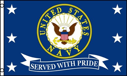 3'x5' US NAVY SERVED WITH PRIDE Polyester Flags