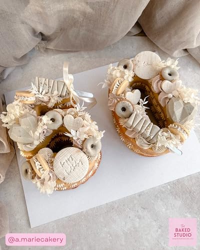 The Baked Studio - Original Dried Flower Hydrangea Set For Cake & Cupcake Decorating & Others Crafts (White) - Image 4