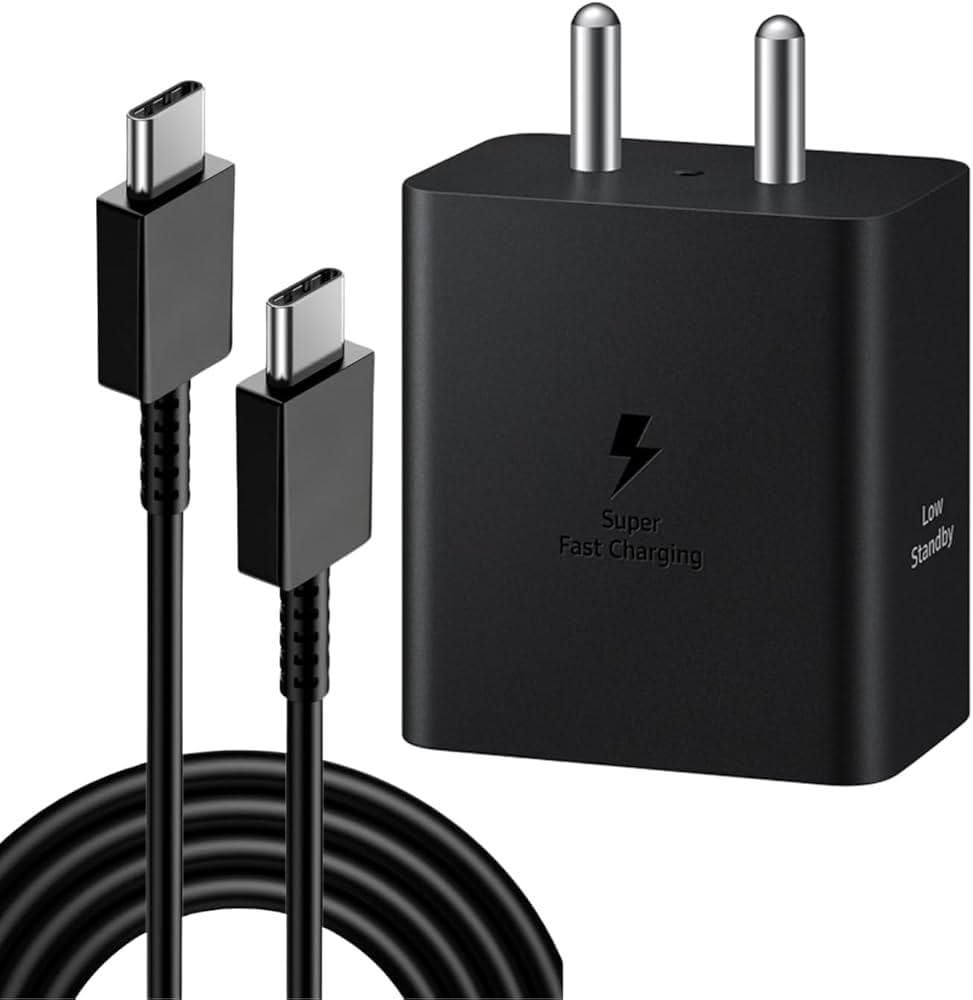 45W Super Fast Charger with USB Type-C to Type-C Cable | Fast Charging Adapter for Samsung Galaxy S25/S24/S23/S22 Ultra, S21 FE, Note 20, A Series | PD USB-C Wall Charger (Black)-image-19