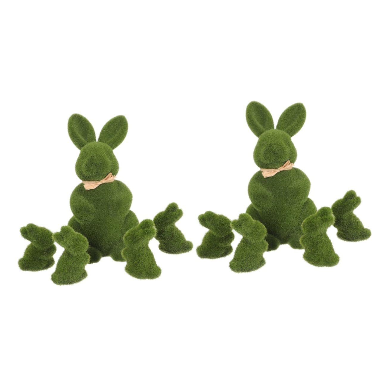 Cabilock 2 Sätze Simulierte Kaninchendekoration Ostern Ammer Gartendekoration Hasenfiguren Dekoration Schlafzimmer Osterdekoration Hase Hasen-osterdeko Künstliches Moos Green 5 Stücke * 2
