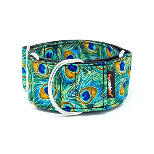 CandyPet AN10026-002 Peacock halsband Martingale 4 cm - Maat 2