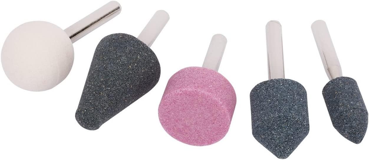 Draper 49301 Mounted Point Grinding Set, 6mm Ø Shank, 5 Pieces , Blue