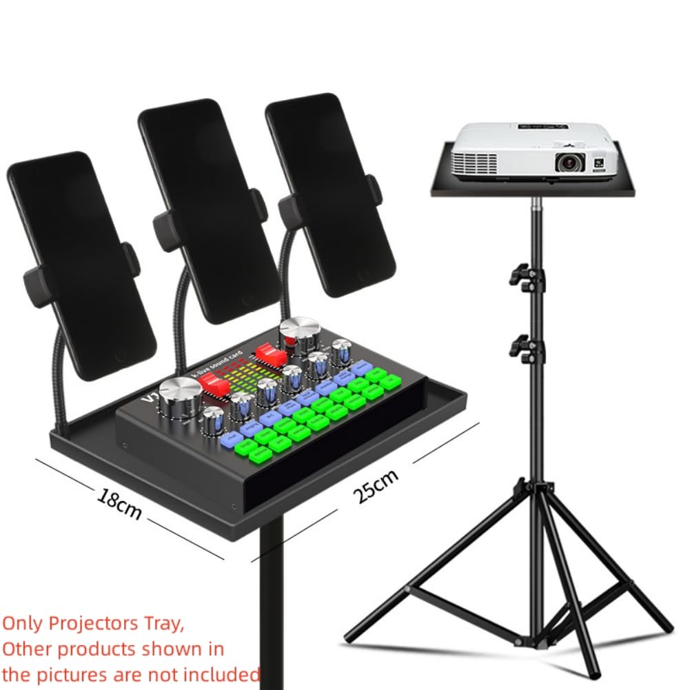 Whychstore Vassoio per proiettori di schede audio, supporto stabile del supporto del treppiede con vite di conversione da 1/4