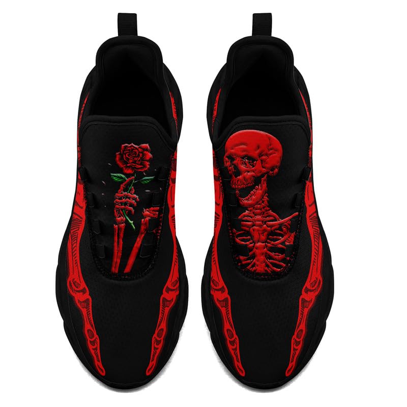 Fashion Skull Running Shoes for Men Women Edgy Elegance Sneakers Gothic Light Weight Mesh EVA Walking Tennis Sports Shoes4