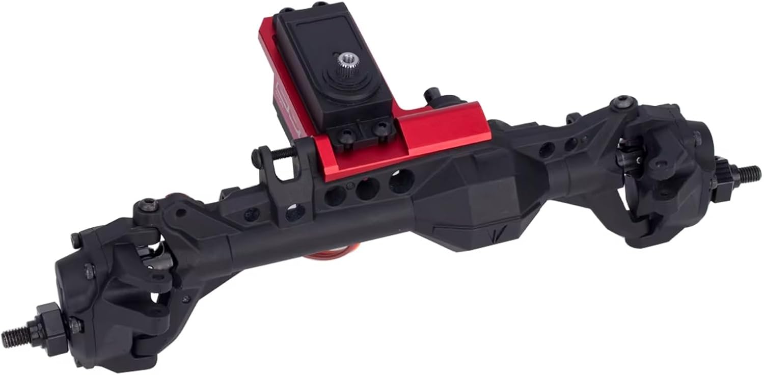 RC Upgrade Accessories for LCG for Chassis Vanquish F10 Portal Axle Low Center of Gravity DIY 1/10 RC Car Crawler Aluminum BTA Servo Mount and 4 Link Adapter(Red)