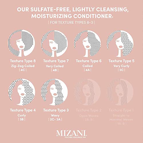 Mizani True Textures Cream Cleansing Conditioner | With Coconut Oil | Paraben & Sulfate-Free | For Curly Hair| 16.9 Fl. Oz. #TOP5