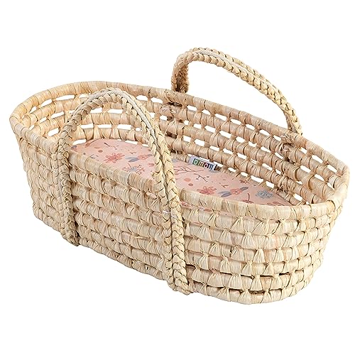 howa Puppentragekorb Tragekorb inkl. Matratze miniflowers für Puppen bis...