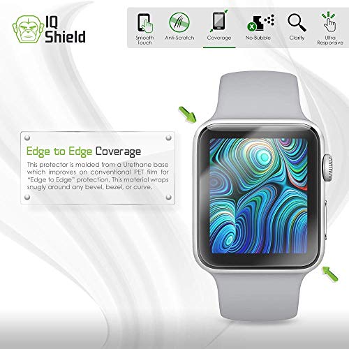 Iqshield Screen Protector Compatible With Apple Watch 38Mm (Apple Watch Series 3, 2, 1)(6-Pack)(Ultimate) Anti-Bubble Clear Film #TOP5