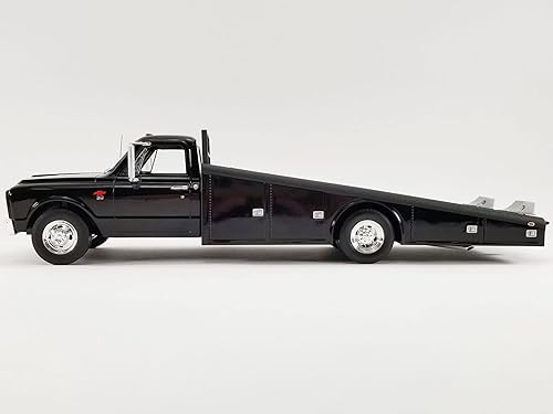 Miniatura 4 de Acme A1801710 - Camión rampa Chevy C-30 de 1967, edición limitada negra a 476 piezas en todo el mundo 118 modelo fundido a troquel