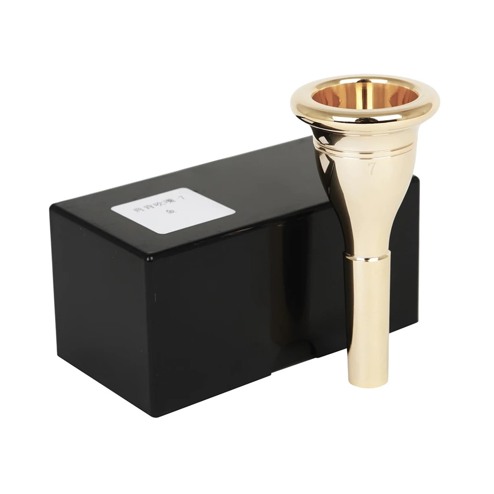 Nr. 7 Tuba Mundstück Messing Trompete 13,3 mm großes Horn Instrument Teile Zubehör(Gold)