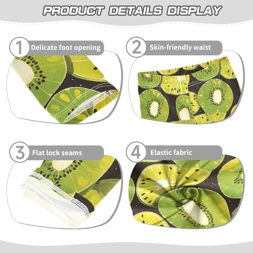 Green Kiwi Lime Toddler Girl Leggings Casual Full Length Pants Running3