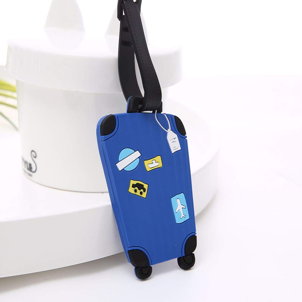 Paquete De 2 Etiquetas De Silicona Para Equipaje, Bolso De Mano, Bolsa Escolar, Maleta, Etiquetas De Identificación De Crucero