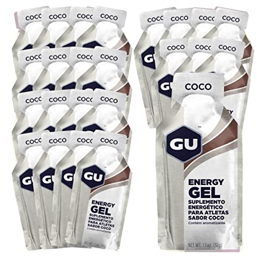 Gu Energy Gel Caixa (24 Unidades) - Sabor Coco, Gu Energy