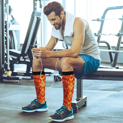 Image of Pigsaly Ceramic Mugs Coffee Cups Womens Knee High Socks Love Compression Socks Athletic Tube Sock Outdoor Sport Socks