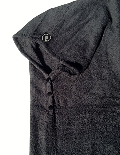 *New* Extra Large Poncho Changing Robe / Change Robe - Quick Dry Microfiber - Adjustable Sleeves [Choose Color] By Curve (Charcoal) #TOP7