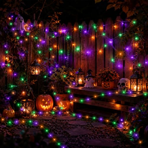 YEGUO Halloween Fairy String Lights, 6 Pack Each 16ft 50 LED Battery... - Image 4