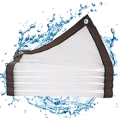 XYXHEII Lona Transparente Impermeable 1x10m, Toldo con Ojales Exterior, Toldo De Aislamiento Cubierta, Aislamiento A Prueba De Desgarros Borde Reforzado Duradera
