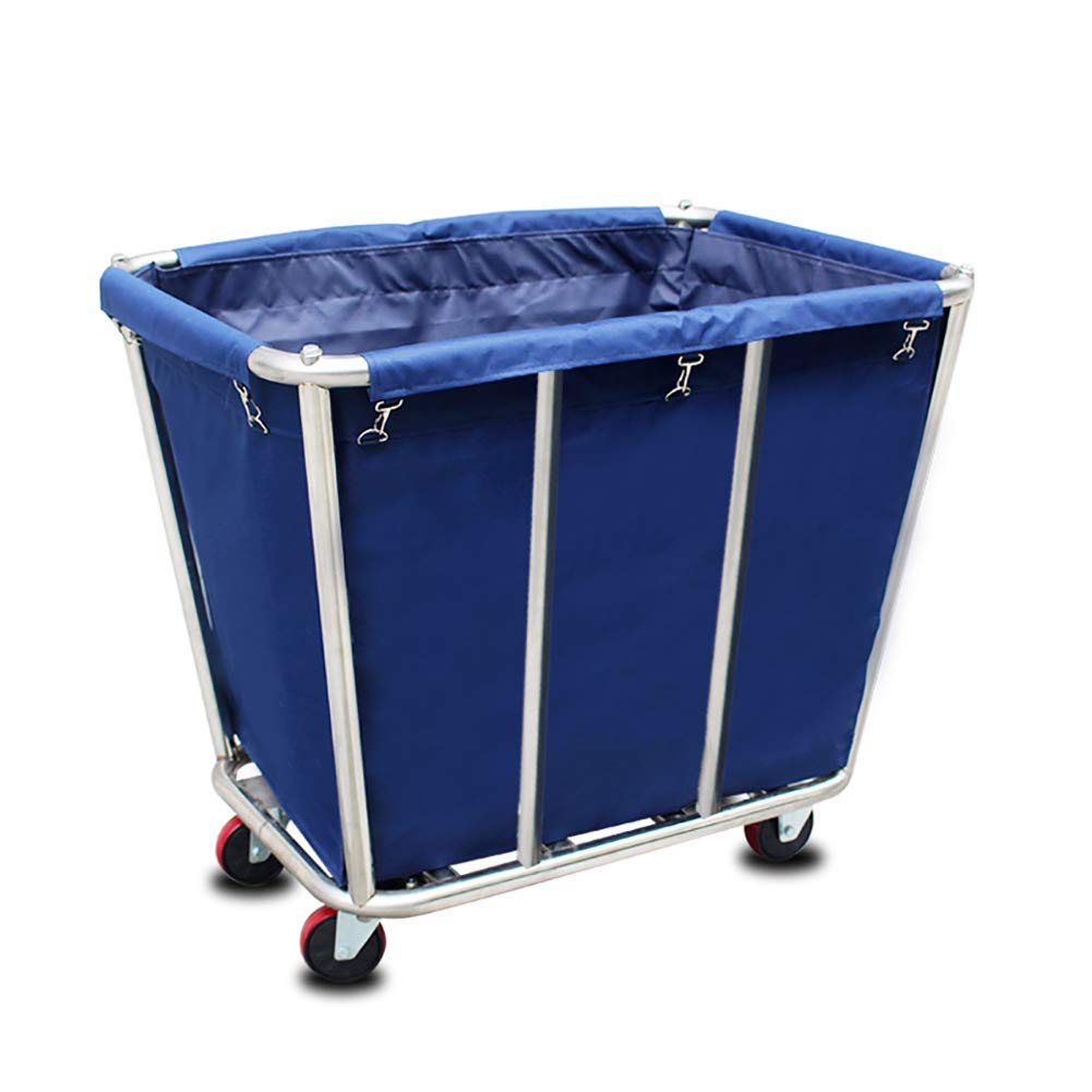 SDdPulse Carro de almacenamiento de camiones de mano móviles, coche de lino móvil de cocina para hotel/vestíbulo, carrito de almacenamiento desmontable, coche de servicio de habitaciones de acero