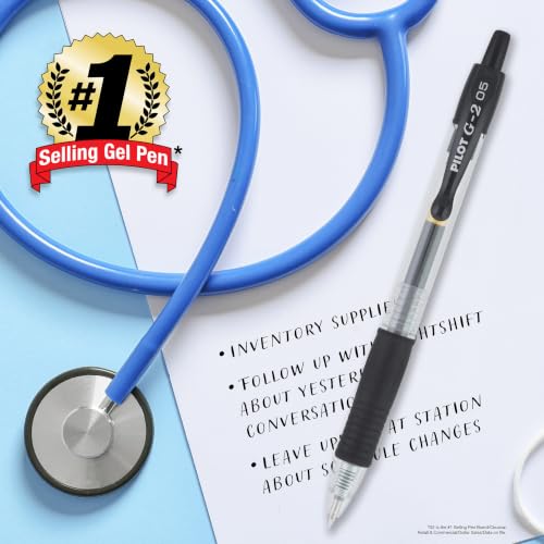 PILOT G2 Premium Gel Pens, Extra Fine Point 0.5mm, Black Ink, 5-Pack - image 7