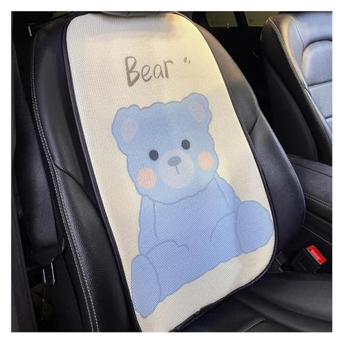 Coussin de siège de voiture anti-transpiration avec dossier maille respirante ours bleu
