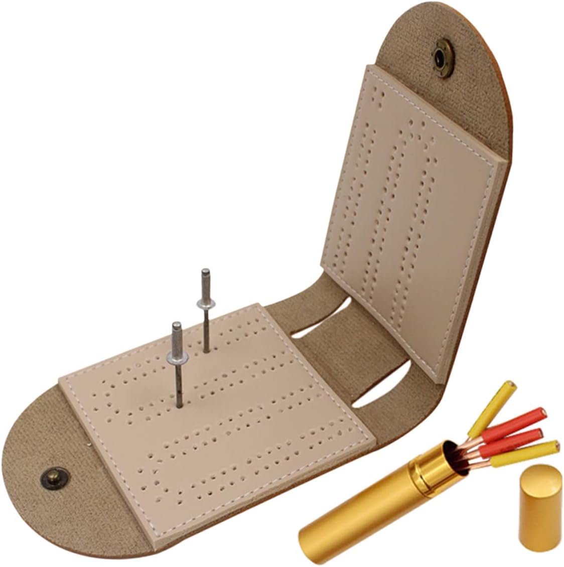 CHILDWEET 1 Set Cribbage Board Cards Game Score Board Cross Crib Board Game Cribbage