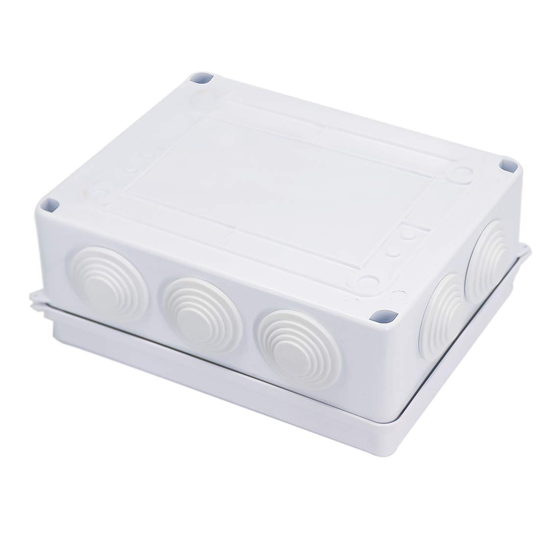 Zulkit Junction Box ABS Plastic Dustproof Waterproof IP65 Universal Electrical Boxes Project Enclosure White 7.9 x 6.1 x 3.1 inch (200 x155 x 80mm)