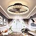 Wentylator Sufitowy Led Ze Światłem 30w Ultra-cichy Wentylator Sufitowy Oświetlenie Pilot Ściemnialny Wentylator Lampa Sufitowa Nowoczesny Niewidoczny Wentylator Lampy Sufitowe Salon