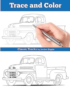 Paperback Trace and Color: Classic Trucks: Adult Activity Book