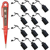 H + H Werkzeug Lampenfassungs-SET E27 + 1 x Spannungsprüfer/Phasenprüfer 45300 VDE (Baufassung Lampenfassung Renovierfassung Baustellenfassung), 12 Stück