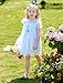 Disney Frozen Dress Elsa Dress for Girls Sparkle Tulle Ruffle Dresses for Toddler Girls Casual Toddler Dresses Blue Dress 4-5T